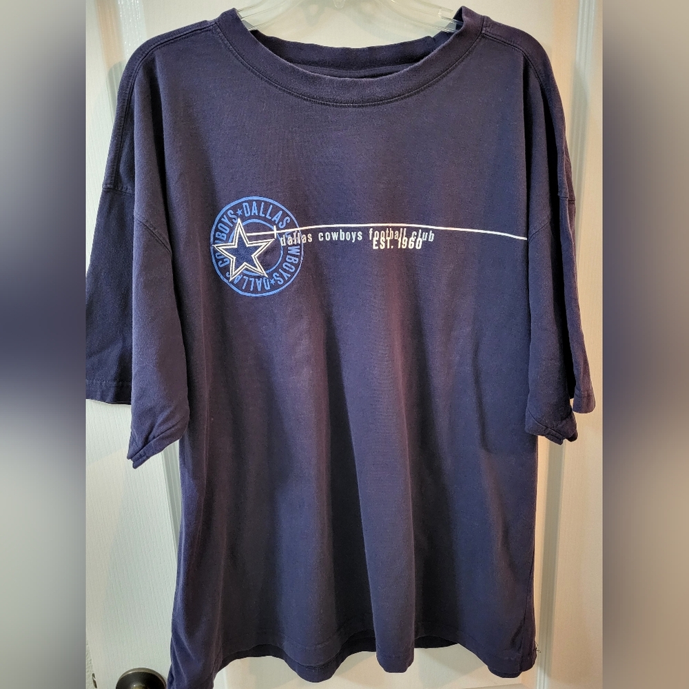 Dallas Cowboys Football Authentic Club EST. 1960 Navy Blue Short Sleeve Sz 2XL